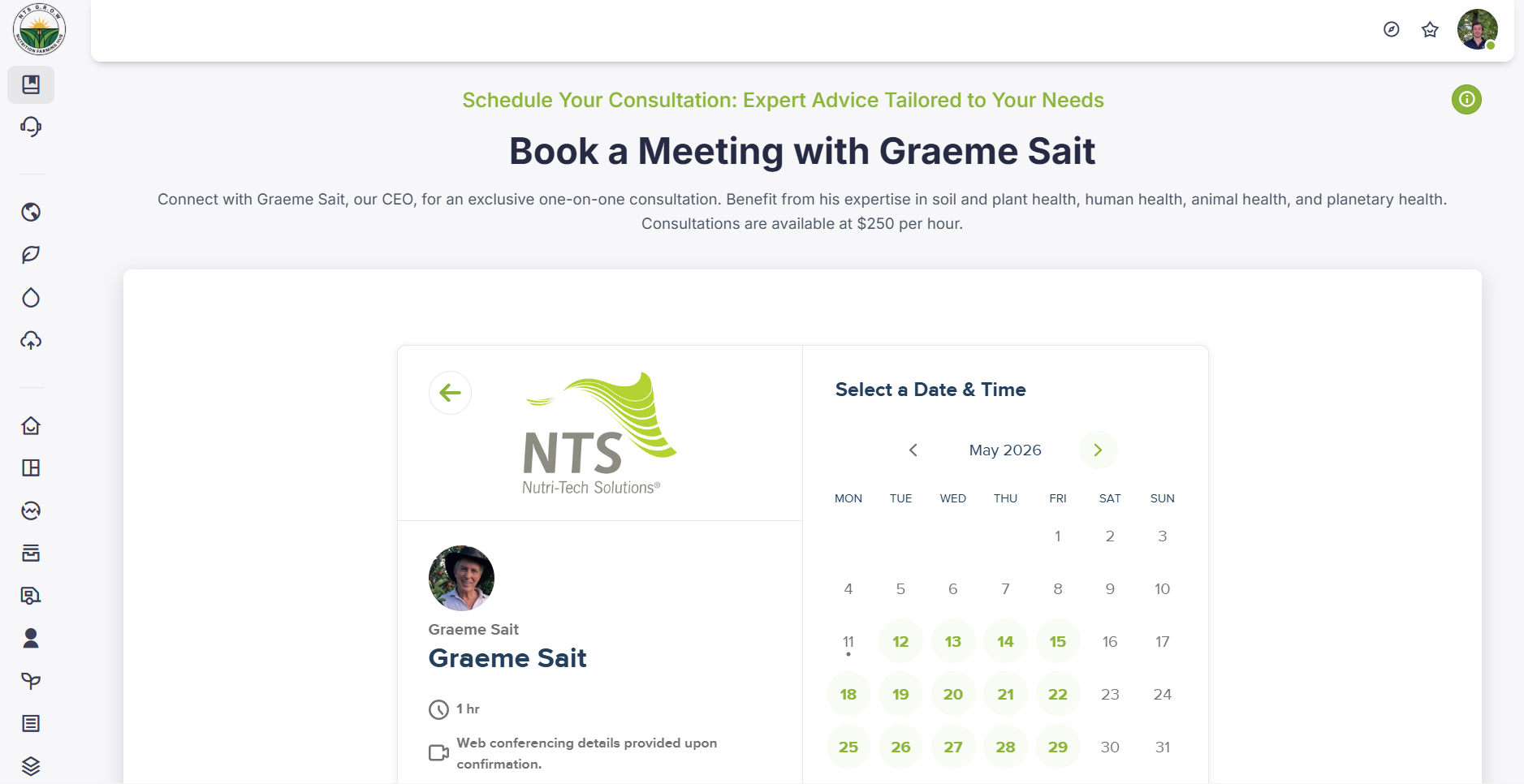 Expert consultations and bookings in G.R.O.W Guidance